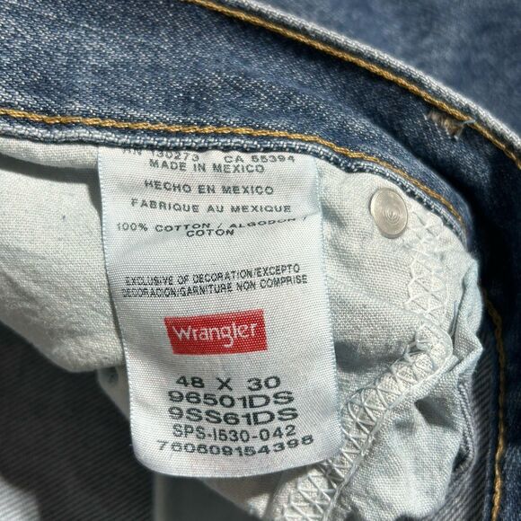 Wrangler Five Star Premium Jeans Regular Fit Dark Wash Men’s 48x30 NWT - Picture 5 of 8